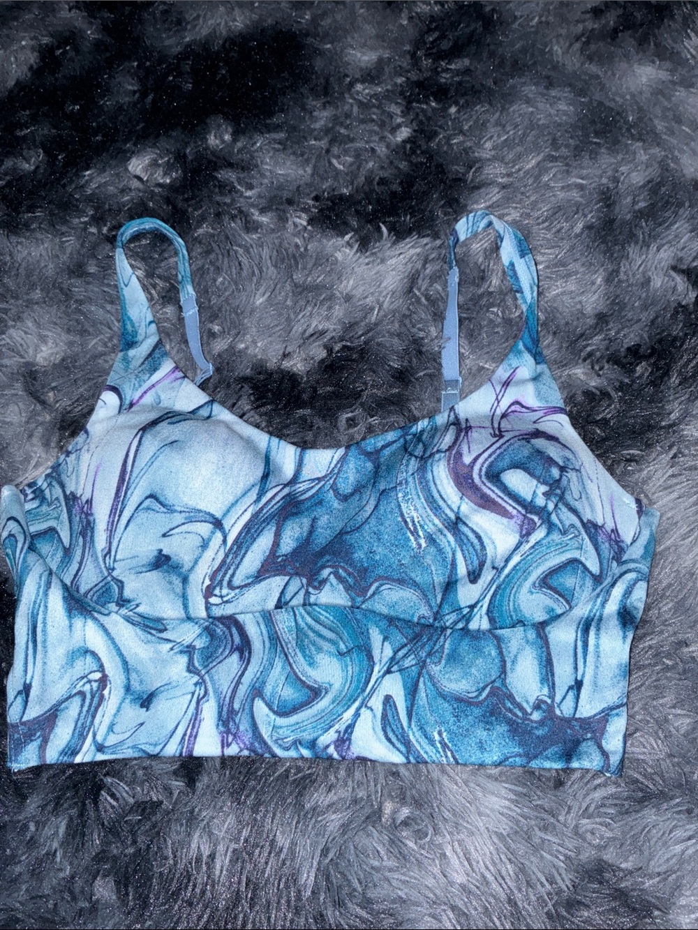 Allegro Victoria Secret Sports Bra tie dye blue 34c New